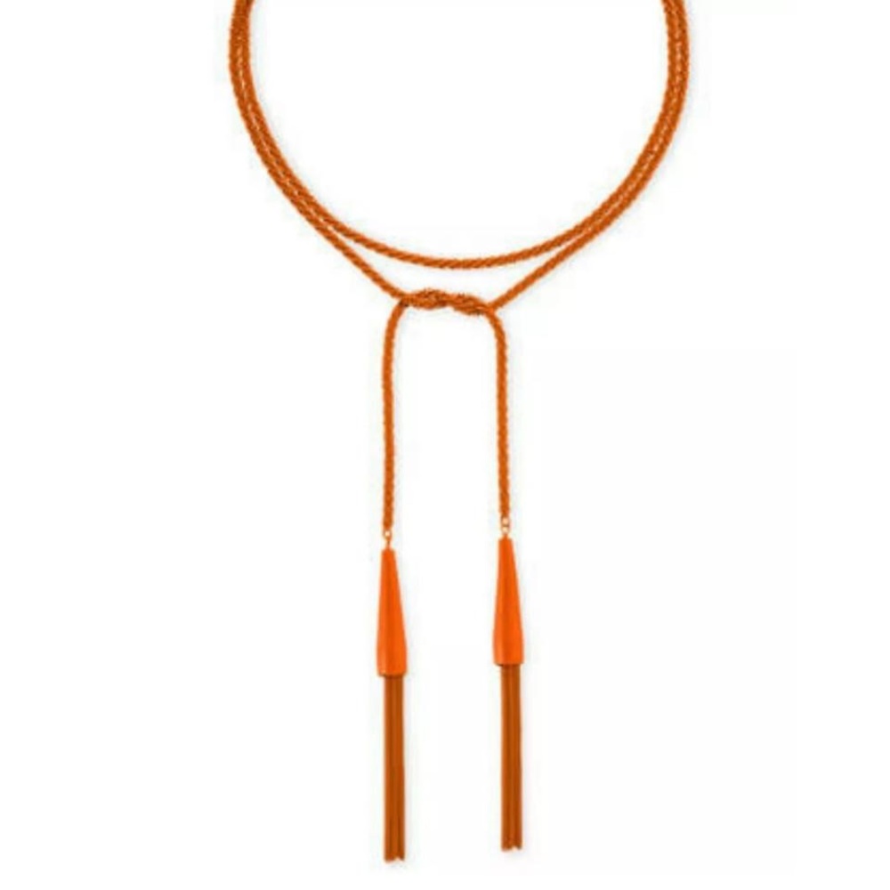 Kendra Scott Phara Lariat Necklace in Orange NWOT